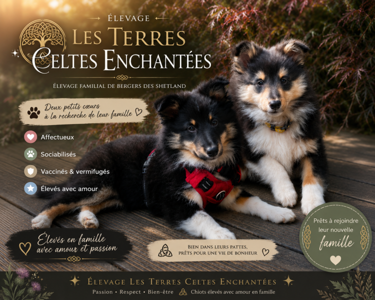 Shetland Sheepdog - Chiots Shetland Sheepdog Elevage Des Terres Celtes Enchantées - Des Terres Celtes enchantées