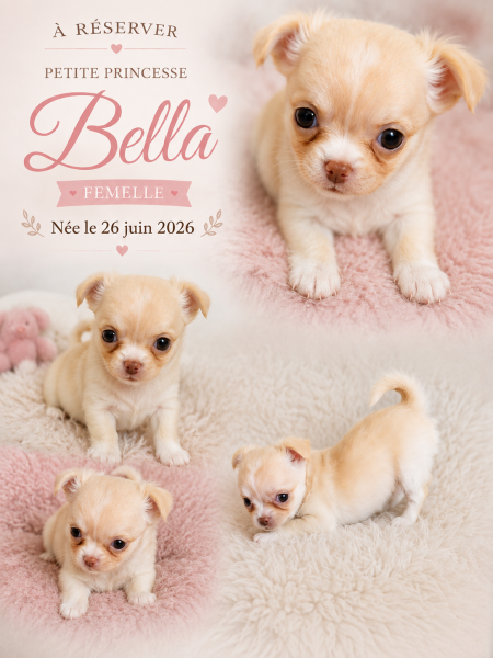 Chihuahua - Chiot chihuahua poils longs - Des minis minelie